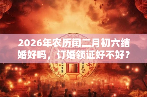 2026年农历闰二月初六结婚好吗，订婚领证好不好？
