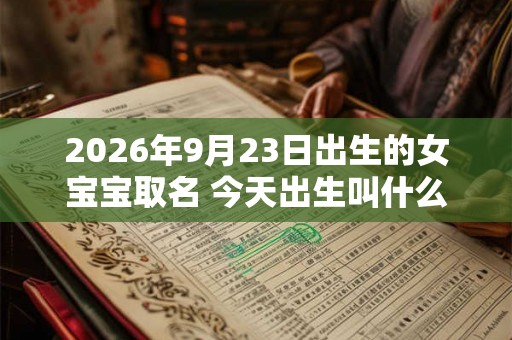2026年9月23日出生的女宝宝取名 今天出生叫什么名字好