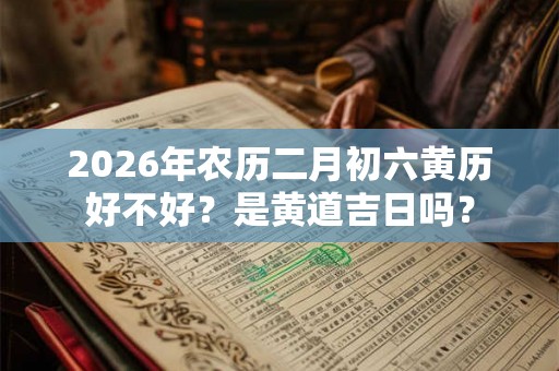 2026年农历二月初六黄历好不好？是黄道吉日吗？