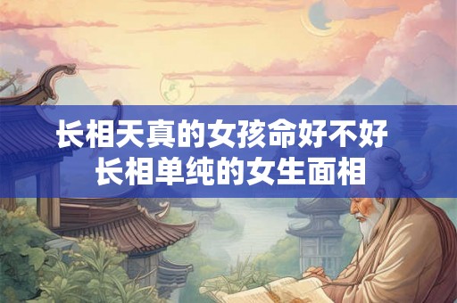 长相天真的女孩命好不好  长相单纯的女生面相
