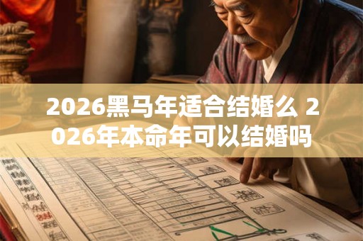 2026黑马年适合结婚么 2026年本命年可以结婚吗