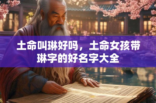 土命叫琳好吗，土命女孩带琳字的好名字大全