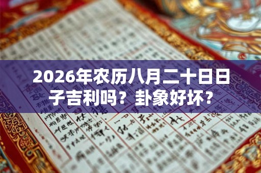 2026年农历八月二十日日子吉利吗？卦象好坏？