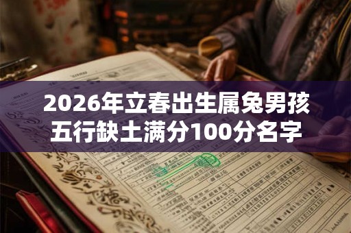 2026年立春出生属兔男孩五行缺土满分100分名字