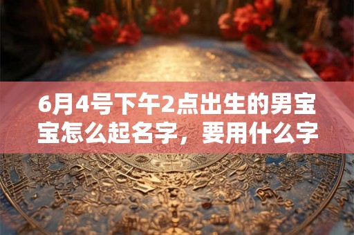 6月4号下午2点出生的男宝宝怎么起名字，要用什么字好