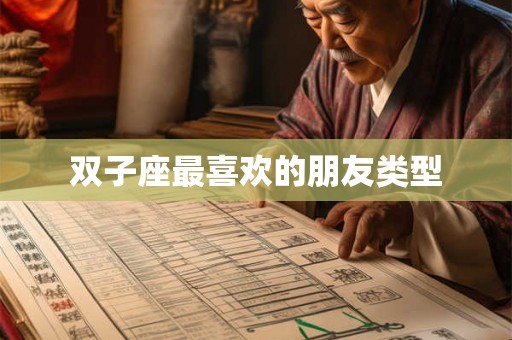 双子座最喜欢的朋友类型