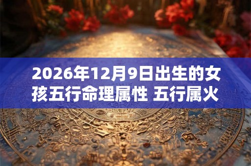 2026年12月9日出生的女孩五行命理属性 五行属火生财有道