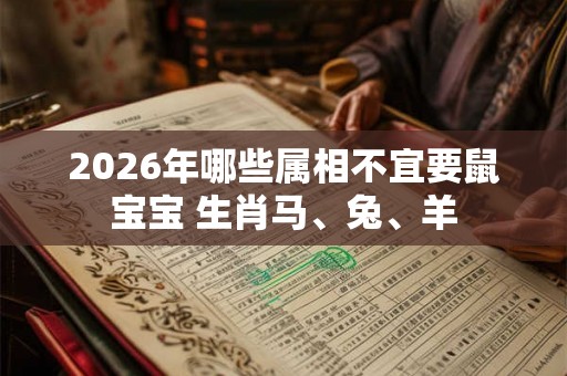 2026年哪些属相不宜要鼠宝宝 生肖马、兔、羊