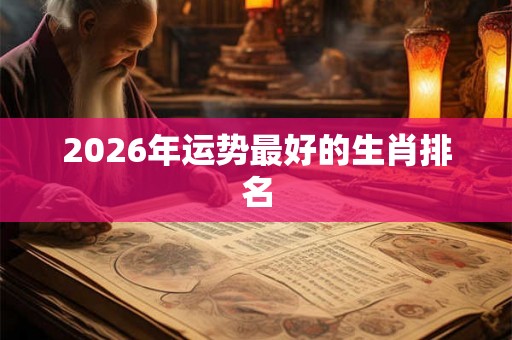 2026年运势最好的生肖排名 2026年运势最好的生肖排名