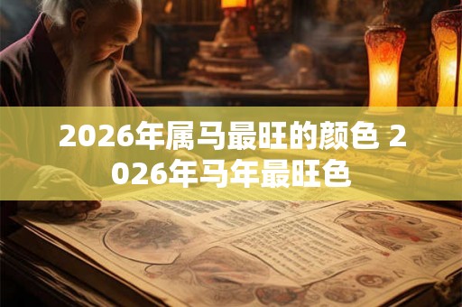 2026年属马最旺的颜色 2026年马年最旺色