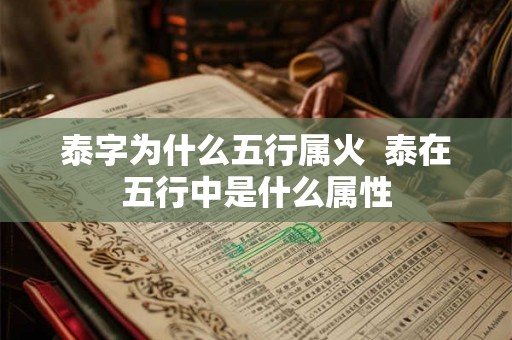 泰字为什么五行属火 泰在五行中是什么属性 泰字为什么五行属火 泰在五行中是什么属性