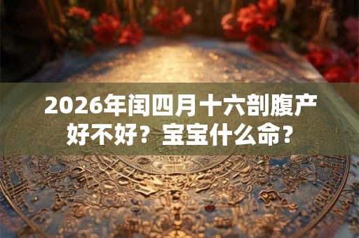 2026年闰四月十六剖腹产好不好？宝宝什么命？