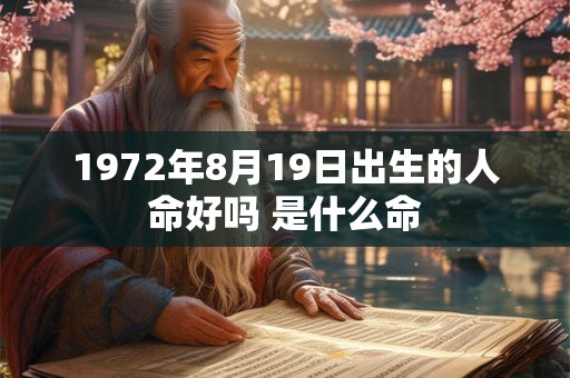 1972年8月19日出生的人命好吗 是什么命