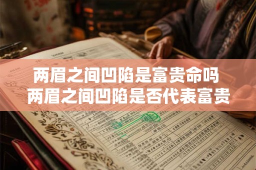 两眉之间凹陷是富贵命吗 两眉之间凹陷是否代表富贵命