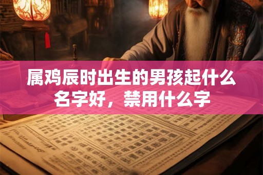 属鸡辰时出生的男孩起什么名字好，禁用什么字