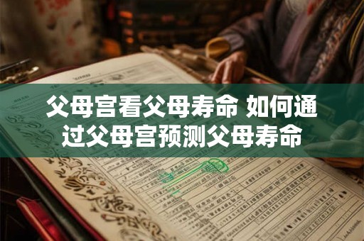 父母宫看父母寿命 如何通过父母宫预测父母寿命