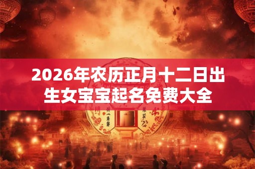 2026年农历正月十二日出生女宝宝起名免费大全 2026年农历正月十二日出生女宝宝起名免费大全