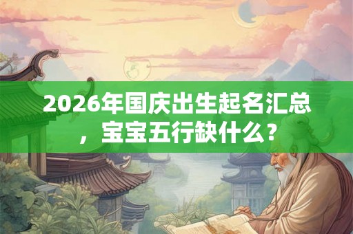 2026年国庆出生起名汇总，宝宝五行缺什么？