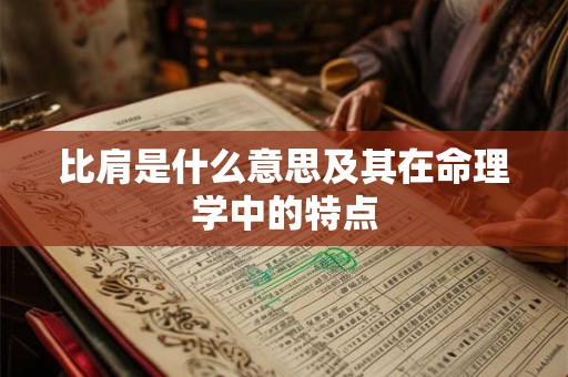 比肩是什么意思及其在命理学中的特点