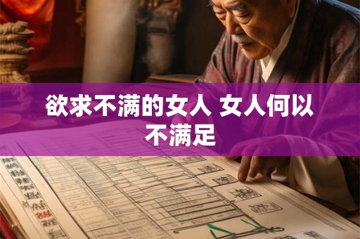 欲求不满的女人 女人何以不满足