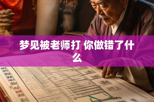 梦见被老师打 你做错了什么