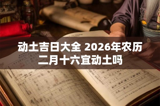 动土吉日大全 2026年农历二月十六宜动土吗