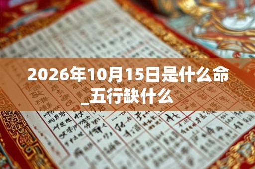 2026年10月15日是什么命_五行缺什么 2026年10月15日是什么命_五行缺什么
