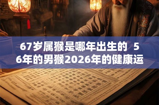 67岁属猴是哪年出生的 56年的男猴2026年的健康运势 67岁属猴是哪年出生的 56年的男猴2026年的健康运势