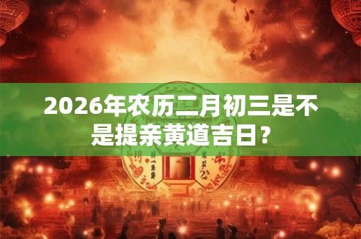 2026年农历二月初三是不是提亲黄道吉日? 2026年农历二月初三是不是提亲黄道吉日?
