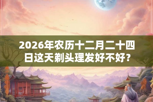 2026年农历十二月二十四日这天剃头理发好不好？