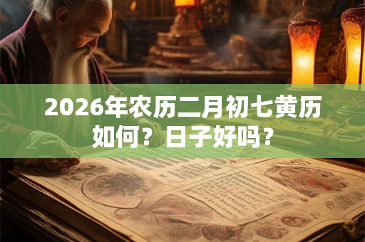 2026年农历二月初七黄历如何？日子好吗？