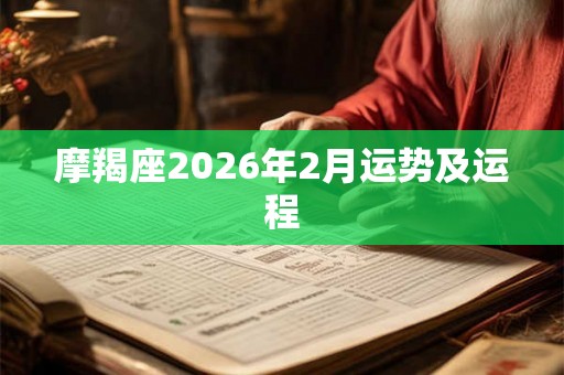 摩羯座2026年2月运势及运程