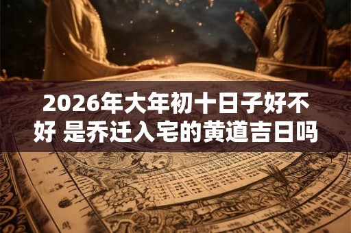 2026年大年初十日子好不好 是乔迁入宅的黄道吉日吗