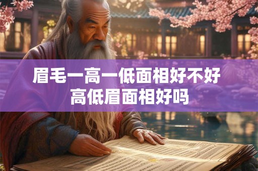 眉毛一高一低面相好不好 高低眉面相好吗