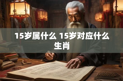 15岁属什么 15岁对应什么生肖