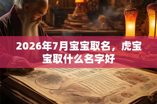 2026年7月宝宝取名，虎宝宝取什么名字好