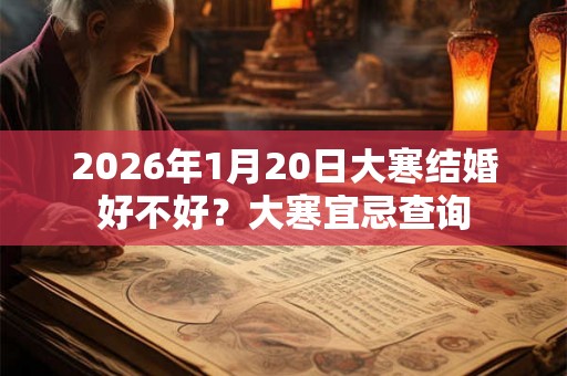 2026年1月20日大寒结婚好不好？大寒宜忌查询