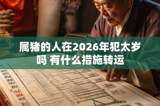 属猪的人在2026年犯太岁吗 有什么措施转运