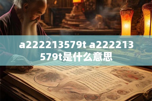 a222213579t a222213579t是什么意思