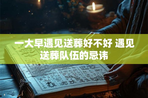 一大早遇见送葬好不好 遇见送葬队伍的忌讳 一大早遇见送葬好不好 遇见送葬队伍的忌讳