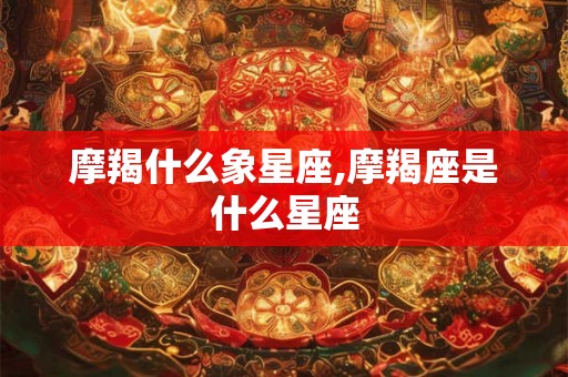 摩羯什么象星座,摩羯座是什么星座