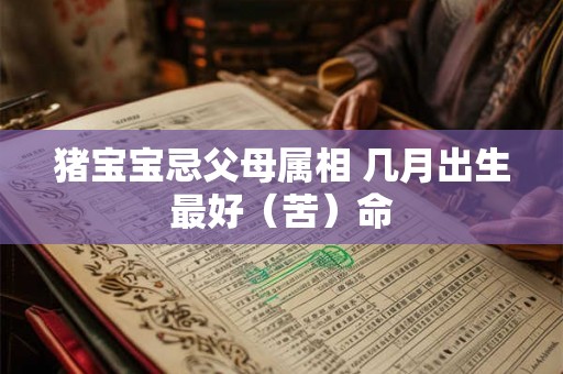 猪宝宝忌父母属相 几月出生最好(苦)命 猪宝宝忌父母属相 几月出生最好(苦)命