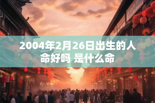 2004年2月26日出生的人命好吗 是什么命 2004年2月26日出生的人命好吗 是什么命