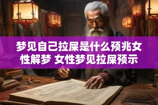 梦见自己拉屎是什么预兆女性解梦 女性梦见拉屎预示什么
