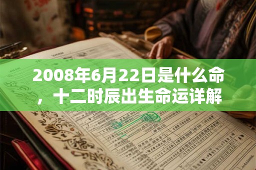 2008年6月22日是什么命，十二时辰出生命运详解