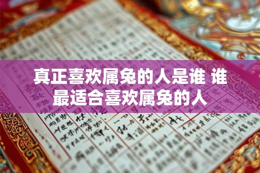 真正喜欢属兔的人是谁 谁最适合喜欢属兔的人 真正喜欢属兔的人是谁 谁最适合喜欢属兔的人