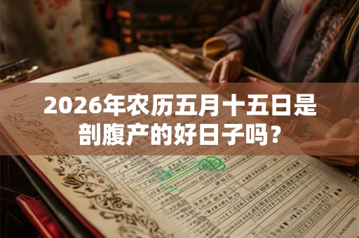 2026年农历五月十五日是剖腹产的好日子吗？