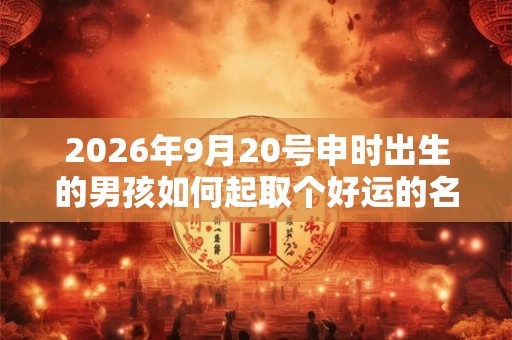2026年9月20号申时出生的男孩如何起取个好运的名字和五行属性
