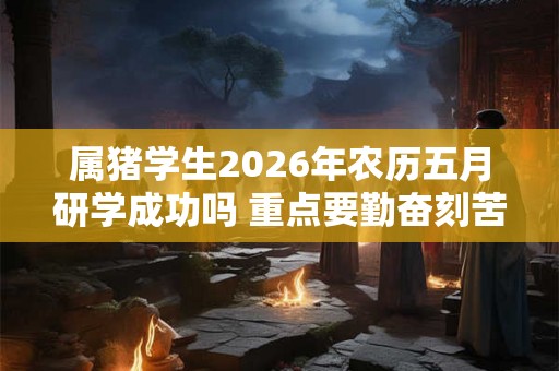 属猪学生2026年农历五月研学成功吗 重点要勤奋刻苦