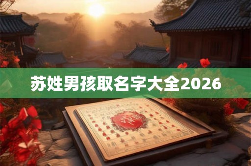 苏姓男孩取名字大全2026